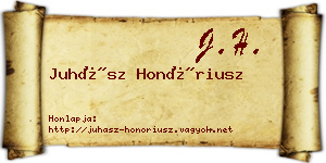 Juhász Honóriusz névjegykártya